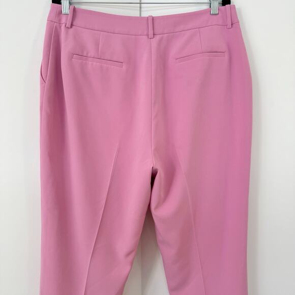 Elie Tahari Stella Straight-Leg Cropped Pants in Carnation Pink US 14 - Picture 6 of 9